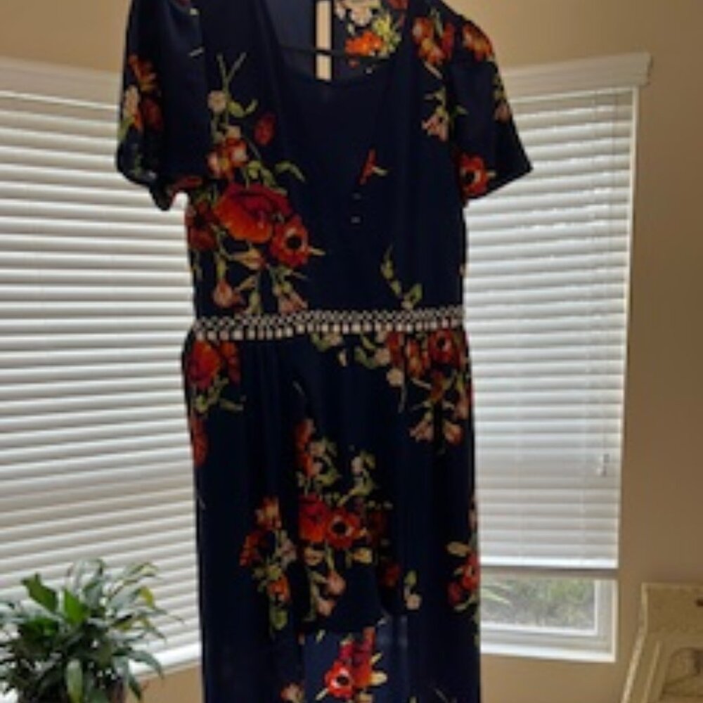 Monteau Casual Floral Dress Size Girls 14
